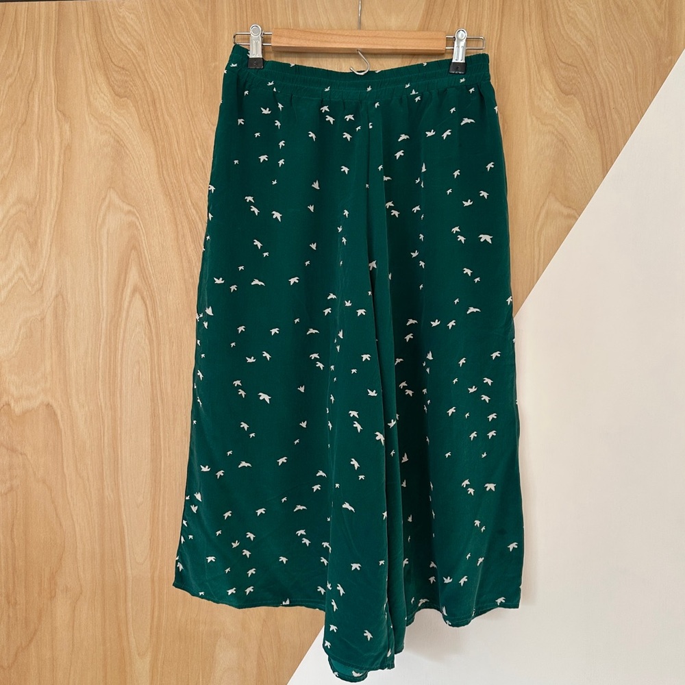Amour Vert green silk pants, size S